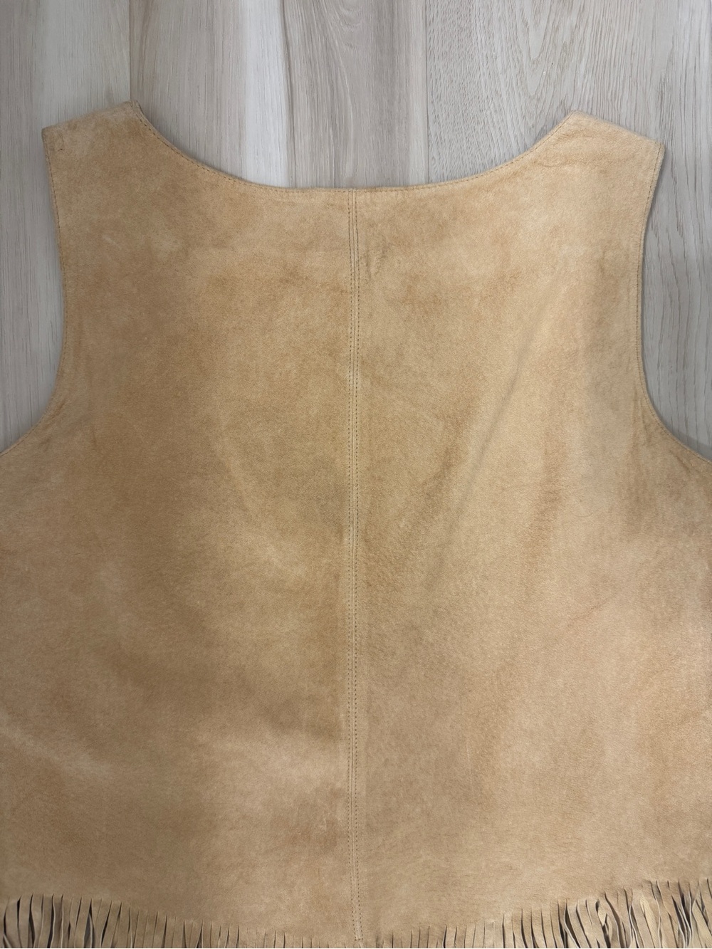 VTG 90s Telluride Clothing Co. Suede Fringe Vest Top Sz 10 Western Boho Festival - Picture 10 of 12